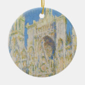 Claude Monet Rouen Cathedral Portal Morning Light セラミックオーナメント (正面)