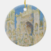 Claude Monet Rouen Cathedral Portal Morning Light セラミックオーナメント (裏面)