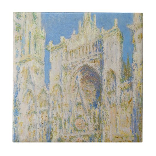 Claude Monet Rouen Cathedral Portal Morning Light タイル (正面)