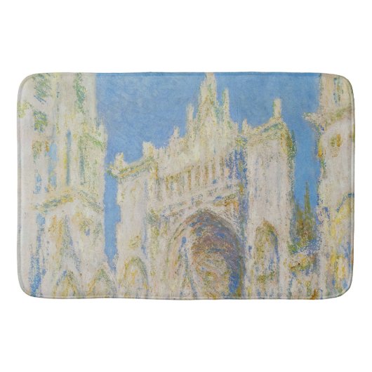 Claude Monet Rouen Cathedral Portal Morning Light バスマット (正面)