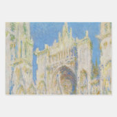 Claude Monet Rouen Cathedral Portal Morning Light ラッピングペーパーシート (正面)