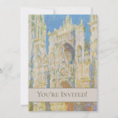 Claude Monet Rouen Cathedral Portal Morning Light 招待状 (正面)