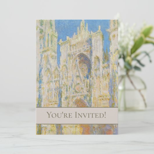 Claude Monet Rouen Cathedral Portal Morning Light 招待状 (スタンド正面)