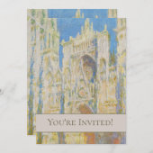 Claude Monet Rouen Cathedral Portal Morning Light 招待状 (正面/裏面)
