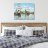 Claude Monet_Shipsセーヌに乗ってルーアン キャンバスプリント (インサイチュ (寝室))