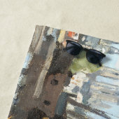 Claude Monet. Ships Riding on the Seine at Rouen ビーチタオル (インサイチュ)