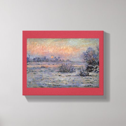 Claude Monet Soleil d'hiver à Lavacourt Wintersun キャンバスプリント (正面)