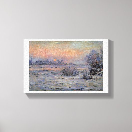 Claude Monet Soleil d'hiver à Lavacourt Wintersun キャンバスプリント (正面)