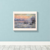 Claude Monet Soleil d'hiver à Lavacourt Wintersun キャンバスプリント (インサイチュ (ウッドフロア))