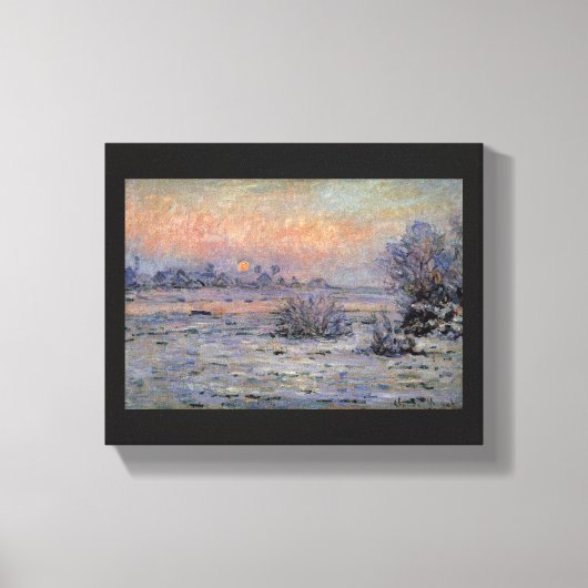 Claude Monet Soleil d'hiver à Lavacourt Wintersun キャンバスプリント (正面)