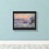 Claude Monet Soleil d'hiver à Lavacourt Wintersun キャンバスプリント (インサイチュ (ウッドフロア))