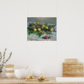 Claude Monet | Still Life with Pears and Grapes ポスター (キッチン)