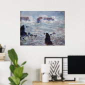 Claude Monet - Storm off the Belle-Ile Coast ポスター (ホームオフィス)
