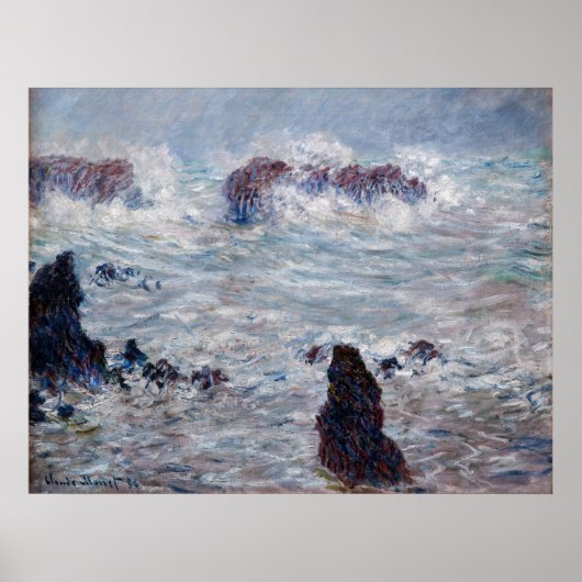 Claude Monet - Storm off the Belle-Ile Coast ポスター (正面)