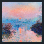 Claude Monet - Sunset On The Seine ポスター<br><div class="desc">Claude Monet - Sunset On The Seine At Lavacourt Winter Effect 1880</div>
