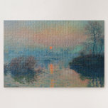 Claude Monet - Sunset on the Seine at Lavacourt ジグソーパズル<br><div class="desc">Sunset on the Seine at Lavacourt,  Winter Effect / Soleil couchant sur la Seine a Lavacourt,  effet d'hiver - Claude Monet,  Oil on Canvas, 1880</div>