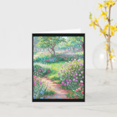 Claude Monet The Artist's Garden At Giverny Sticke カード (黄色い花)