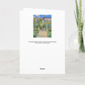 Claude Monet - The Artist's Garden at Veteuil カード (裏面)