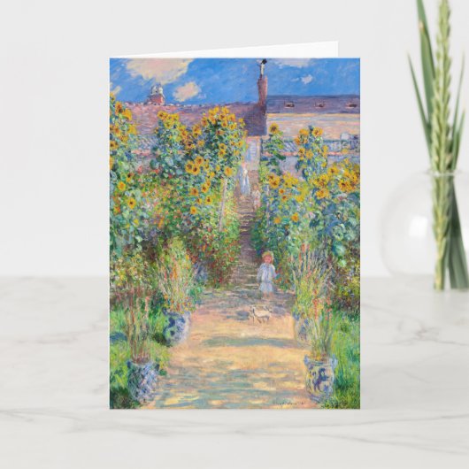 Claude Monet - The Artist's Garden at Veteuil カード (正面)