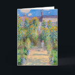 Claude Monet - The Artist's Garden at Veteuil カード<br><div class="desc">The Artist's Garden at Veteuil / Le jardin de l'artiste a Veteuil - Claude Monet，キャンバス上の油,  1881</div>