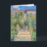 Claude Monet - The Artist's Garden at Veteuil カード<br><div class="desc">The Artist's Garden at Veteuil / Le jardin de l'artiste a Veteuil - Claude Monet，キャンバス上の油,  1881</div>