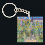 Claude Monet - The Artist's Garden at Veteuil キーホルダー<br><div class="desc">The Artist's Garden at Veteuil / Le jardin de l'artiste a Veteuil - Claude Monet，キャンバス上の油,  1881</div>
