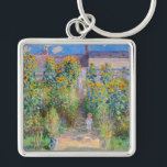 Claude Monet - The Artist's Garden at Veteuil キーホルダー<br><div class="desc">The Artist's Garden at Veteuil / Le jardin de l'artiste a Veteuil - Claude Monet，キャンバス上の油,  1881</div>