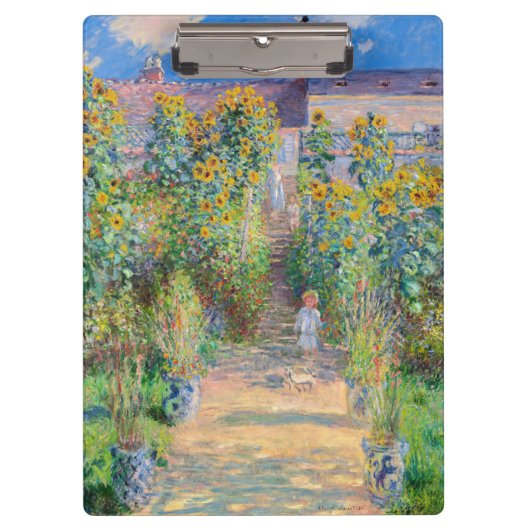 Claude Monet - The Artist's Garden at Veteuil クリップボード (正面)
