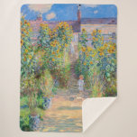 Claude Monet - The Artist's Garden at Veteuil シェルパブランケット<br><div class="desc">The Artist's Garden at Veteuil / Le jardin de l'artiste a Veteuil - Claude Monet，キャンバス上の油,  1881</div>