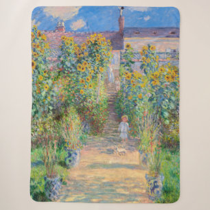 Claude Monet - The Artist's Garden at Veteuil シェルパブランケット