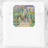 Claude Monet - The Artist's Garden at Veteuil スクエアシール (バッグ)