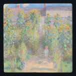 Claude Monet - The Artist's Garden at Veteuil ストーンコースター<br><div class="desc">The Artist's Garden at Veteuil / Le jardin de l'artiste a Veteuil - Claude Monet，キャンバス上の油,  1881</div>