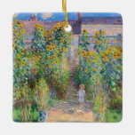 Claude Monet - The Artist's Garden at Veteuil セラミックオーナメント<br><div class="desc">The Artist's Garden at Veteuil / Le jardin de l'artiste a Veteuil - Claude Monet，キャンバス上の油,  1881</div>