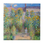 Claude Monet - The Artist's Garden at Veteuil タイル<br><div class="desc">The Artist's Garden at Veteuil / Le jardin de l'artiste a Veteuil - Claude Monet，キャンバス上の油,  1881</div>