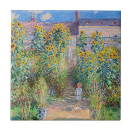 Claude Monet - The Artist's Garden at Veteuil タイル
