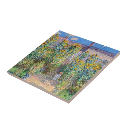 Claude Monet - The Artist's Garden at Veteuil タイル (側面)