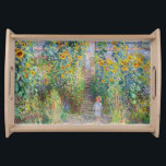 Claude Monet - The Artist's Garden at Veteuil トレー<br><div class="desc">The Artist's Garden at Veteuil / Le jardin de l'artiste a Veteuil - Claude Monet，キャンバス上の油,  1881</div>