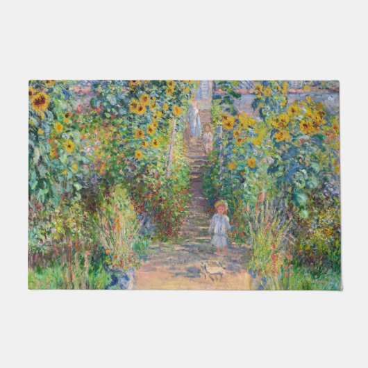 Claude Monet - The Artist's Garden at Veteuil ドアマット (正面)
