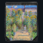 Claude Monet - The Artist's Garden at Veteuil ナップサック<br><div class="desc">The Artist's Garden at Veteuil / Le jardin de l'artiste a Veteuil - Claude Monet，キャンバス上の油,  1881</div>