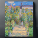Claude Monet - The Artist's Garden at Veteuil フォトプラーク<br><div class="desc">The Artist's Garden at Veteuil / Le jardin de l'artiste a Veteuil - Claude Monet，キャンバス上の油,  1881</div>