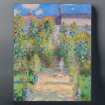 Claude Monet - The Artist's Garden at Veteuil フォトプラーク<br><div class="desc">The Artist's Garden at Veteuil / Le jardin de l'artiste a Veteuil - Claude Monet，キャンバス上の油,  1881</div>