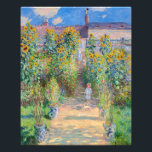 Claude Monet - The Artist's Garden at Veteuil フォトプリント<br><div class="desc">The Artist's Garden at Veteuil / Le jardin de l'artiste a Veteuil - Claude Monet，キャンバス上の油,  1881</div>