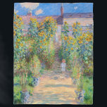 Claude Monet - The Artist's Garden at Veteuil フリースブランケット<br><div class="desc">The Artist's Garden at Veteuil / Le jardin de l'artiste a Veteuil - Claude Monet，キャンバス上の油,  1881</div>