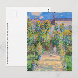 Claude Monet - The Artist's Garden at Veteuil ポストカード