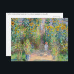 Claude Monet - The Artist's Garden at Veteuil ポストカード<br><div class="desc">The Artist's Garden at Veteuil / Le jardin de l'artiste a Veteuil - Claude Monet，キャンバス上の油,  1881</div>
