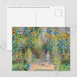 Claude Monet - The Artist's Garden at Veteuil ポストカード