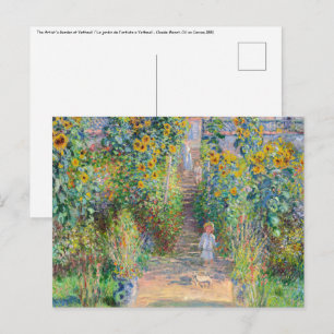 Claude Monet - The Artist's Garden at Veteuil ポストカード
