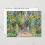 Claude Monet - The Artist's Garden at Veteuil ポストカード<br><div class="desc">The Artist's Garden at Veteuil / Le jardin de l'artiste a Veteuil - Claude Monet，キャンバス上の油,  1881</div>