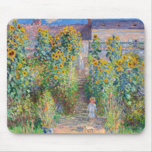 Claude Monet - The Artist's Garden at Veteuil マウスパッド