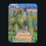 Claude Monet - The Artist's Garden at Veteuil マグネット<br><div class="desc">The Artist's Garden at Veteuil / Le jardin de l'artiste a Veteuil - Claude Monet，キャンバス上の油,  1881</div>